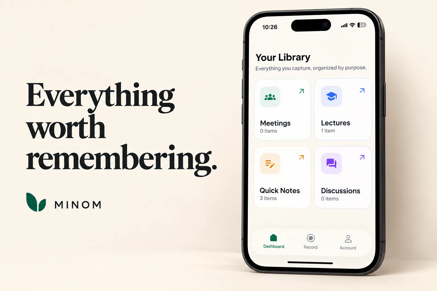 Everything worth remembering: meetings, lectures, quick notes and discussions